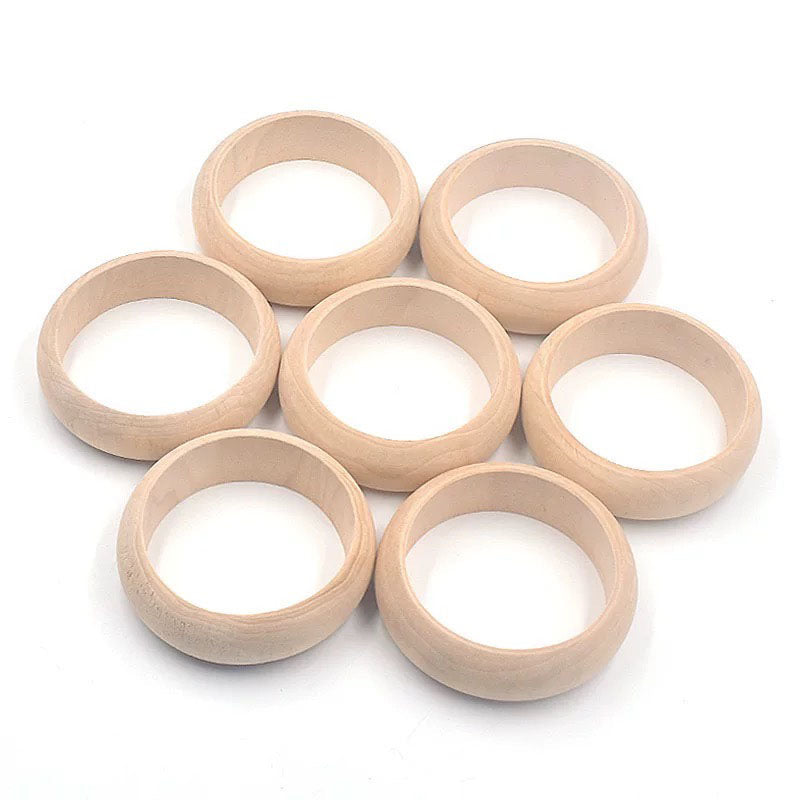 Custom Personalized Wooden Rings - Handcrafted Unfinished Wood Circles for Jewelry Making, Decor & Gifts