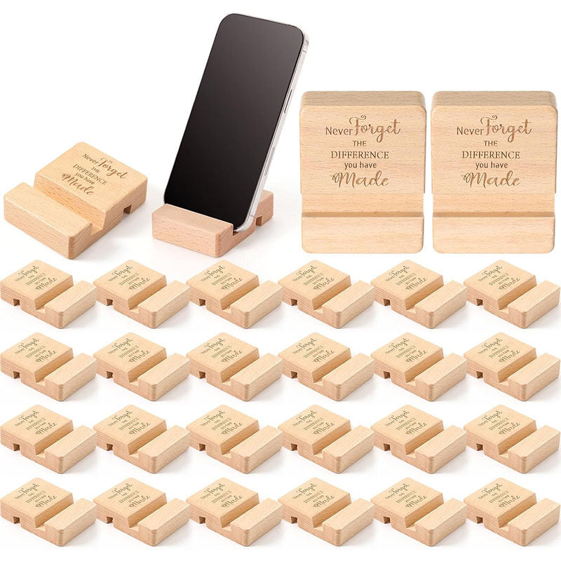 Mobile Phone Holder - Natural Hardwood Phone Stand for Desk & Nightstand, Accept Custom Orders