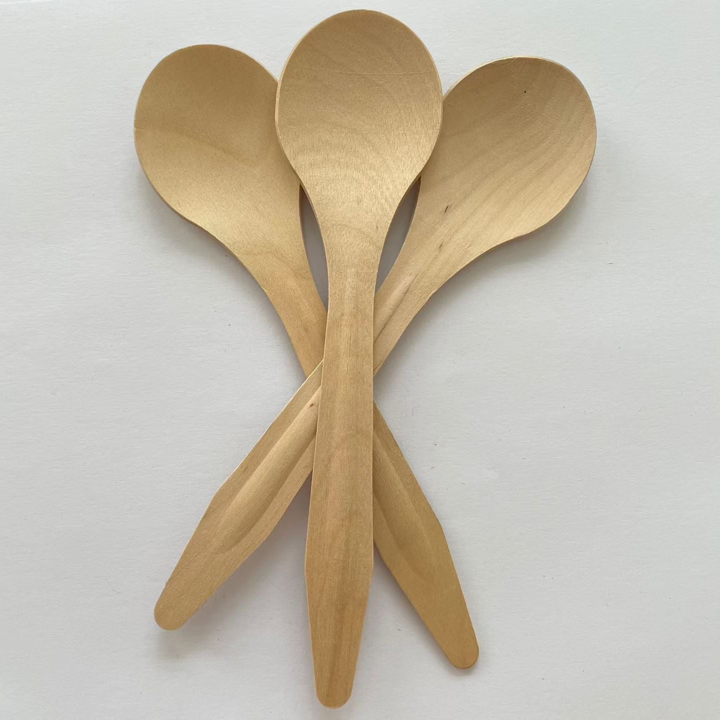Eco-Friendly Disposable Wooden Spoons - 100% Biodegradable Birch Wood Cutlery - Bulk Compostable Utensils for Parties & Catering