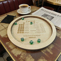 Premium Wooden Farkle Dice Tray Set with Laser Engraved Score Guide for Family Game Night