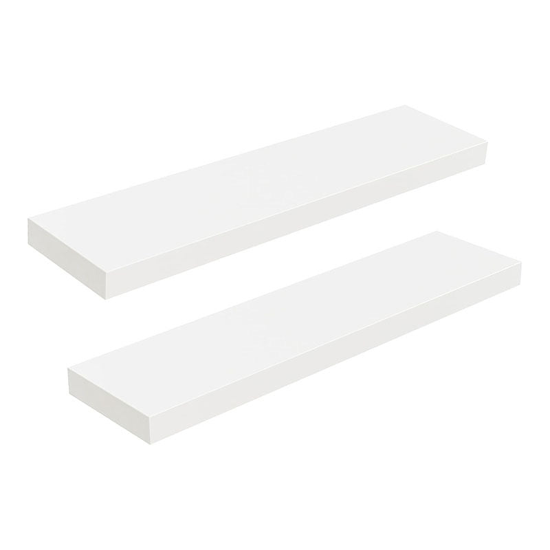 MasterCut ™ Modern Solid Wood Floating Shelves for Wall Decor - Heavy Duty Hidden Bracket Wall Mounted Shelves - Customizable Decorative Display Racks for Living Room, Bathroom & Kitchen
