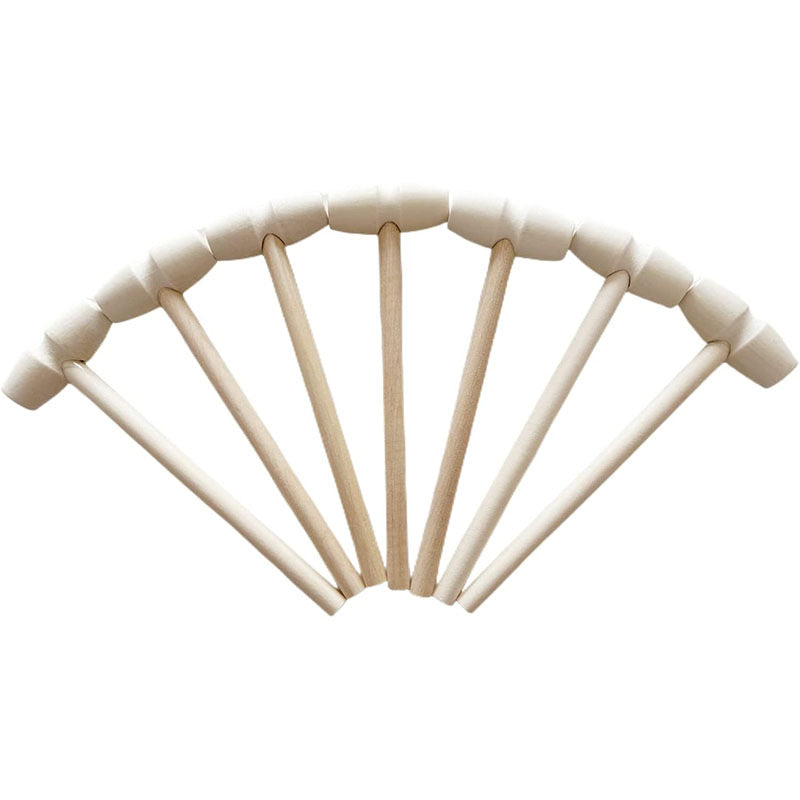 Mini Natural Wooden Mallets for Breakable Chocolate Hearts & DIY Baking Crafts