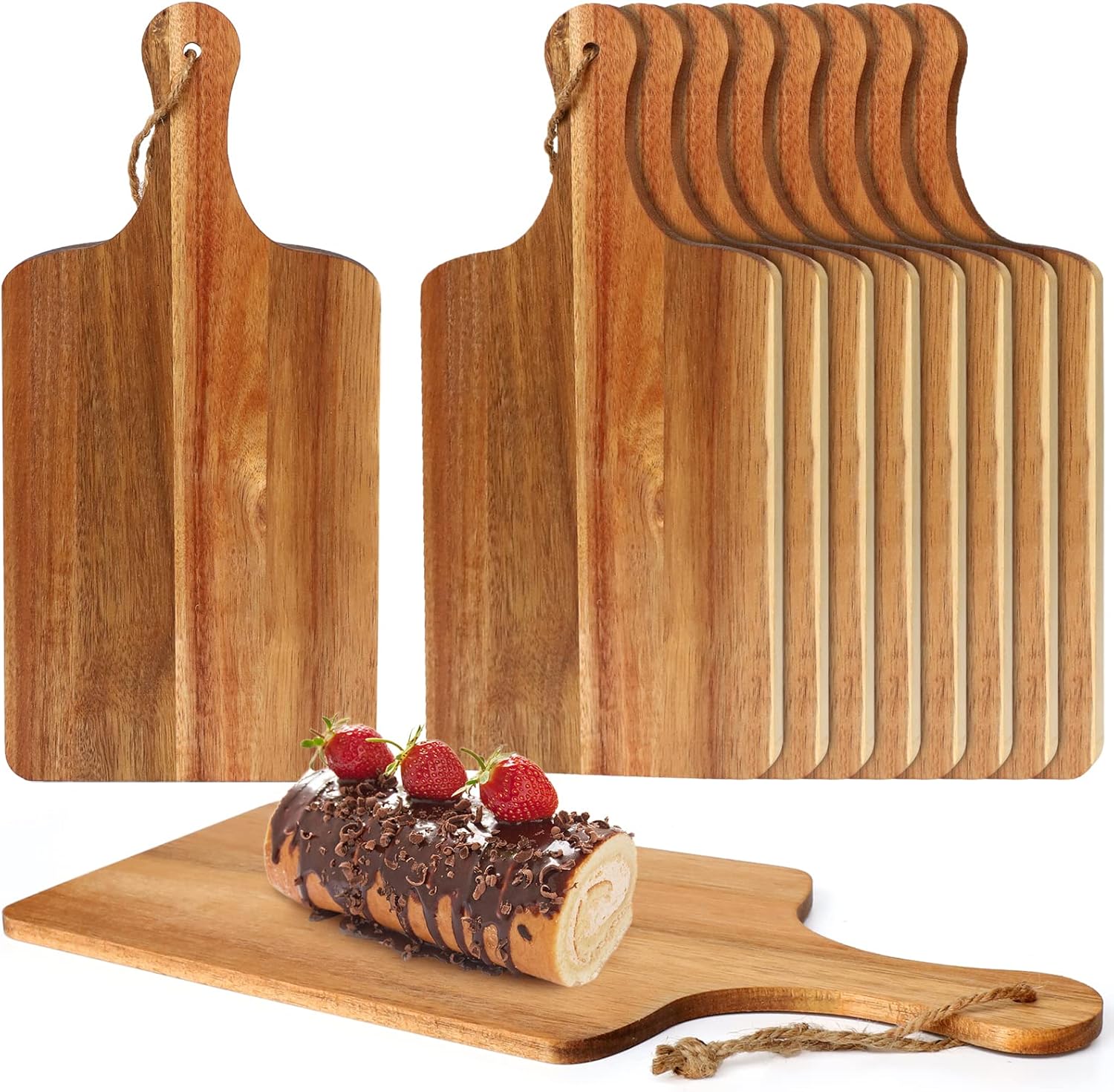 MasterCut ™ handcrafted acacia woodserving& cutting board set