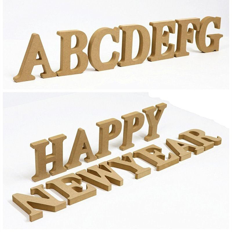Freestanding Unfinished MDF Wooden Letters for DIY Crafting & Wedding Party Decor