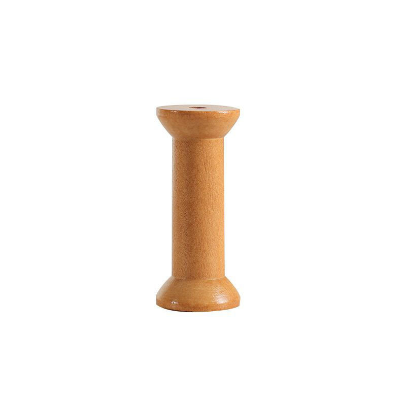 Vintage Empty Wooden Spools for Ribbon, Thread, and Handcrafted Textile Crafts