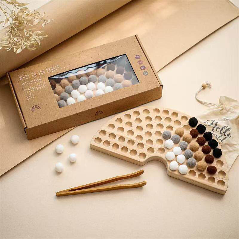 Personalized Wooden Rainbow Sorting Toy - Montessori Fine Motor Skills Tool for Toddlers - Custom Engraved Sensory Color Match Game