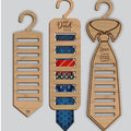 Wooden Tie Organizer for Closet - Professional Necktie Hanger, Space-Saving Belt Rack, Personalized Men's Wardrobe Accessory, Accept Custom Orders