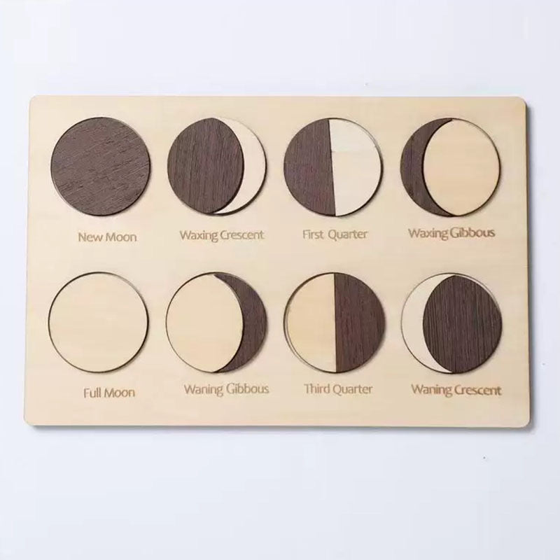 Personalized Wooden Solar System Puzzle - Montessori Planetary Cognition Board for Toddlers - Custom Engraved Space Learning Toy