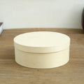 Minimalist Round Natural Wooden Gift Box with Lid for Baking, Crafts & Jewelry