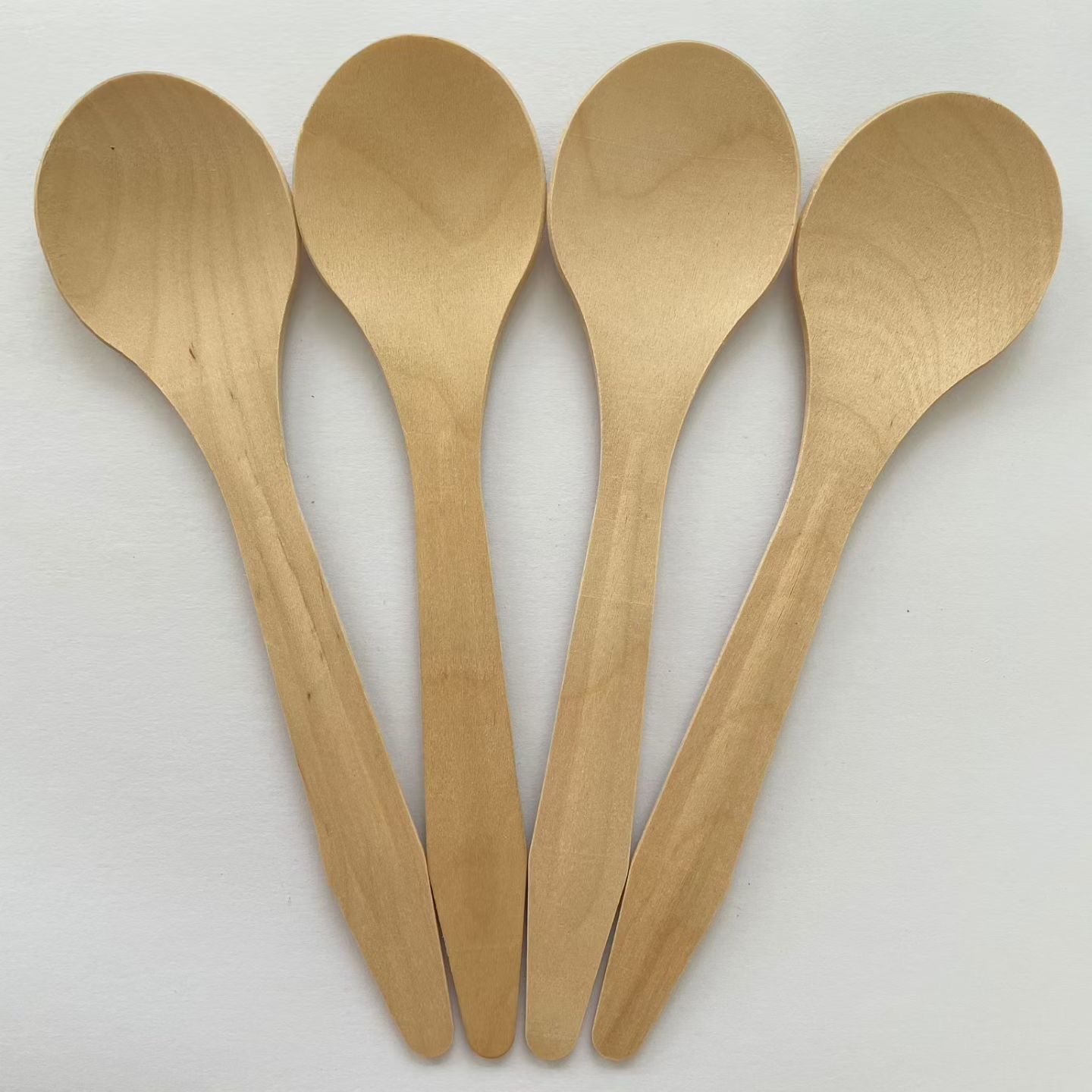 Eco-Friendly Disposable Wooden Spoons - 100% Biodegradable Birch Wood Cutlery - Bulk Compostable Utensils for Parties & Catering