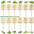 Wooden Plant Markers & Pot Labels - Personalized Garden Stakes, Custom Engraved Herb Sign for Indoor Plants, Accept Custom Orders