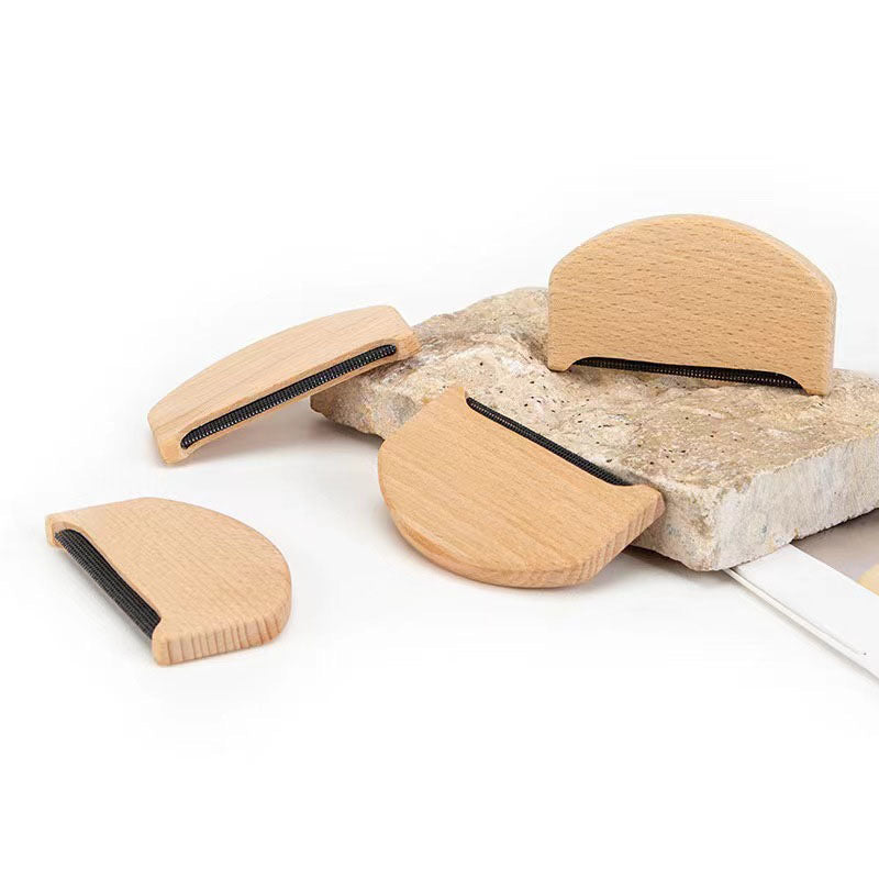 Wooden Pet Grooming Brush for Dogs & Cats - Professional Deshedding Tool, Soft Bristle Slicker Brush - Personalized Wood Handle, Accept Custom Orders