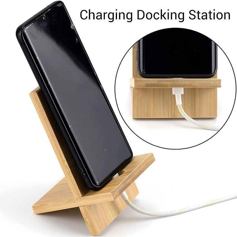 Wooden Phone Stand & Tablet Holder - Universal Desktop Dock for iPad, iPhone, Kindle - Personalized Wood Easel, Accept Custom Orders