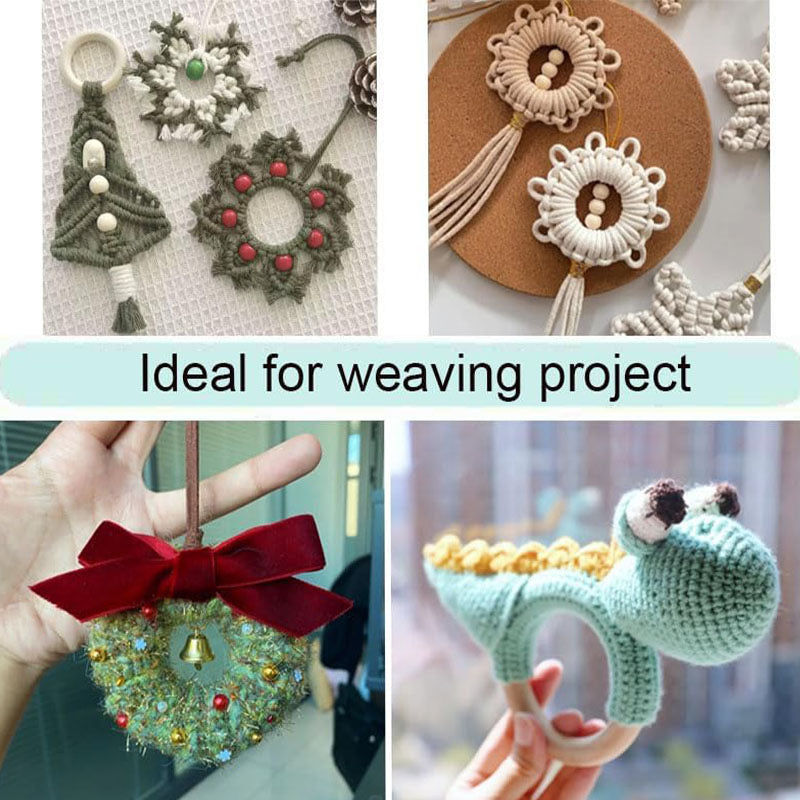 Natural Unfinished Wooden Rings for Macrame Crafts & DIY Jewelry Making