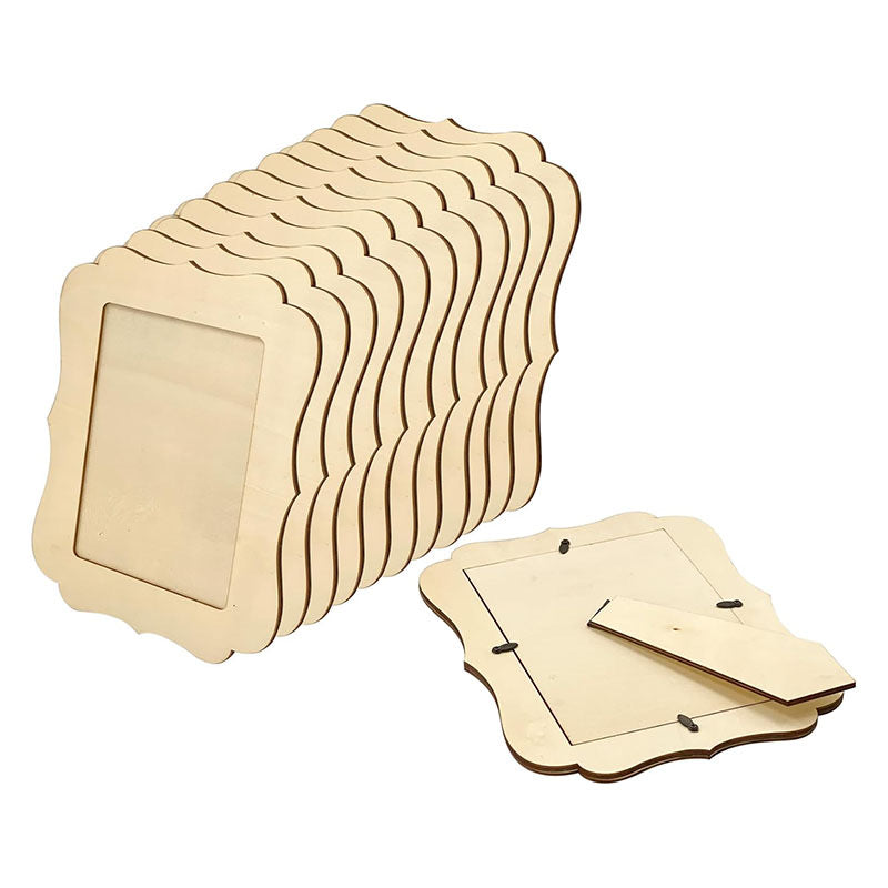 Customizable Wooden Mini Photo Frames for Kids - DIY Paintable Picture Frame Set - Perfect for Birthday Parties & Classroom Activities