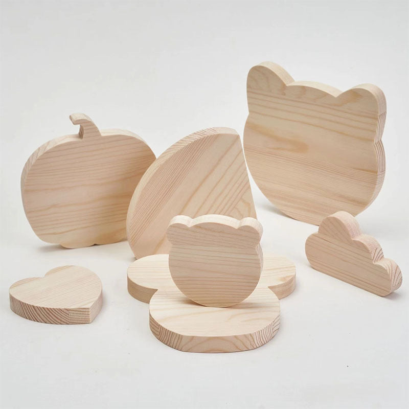 Unfinished Wooden Carvings for DIY Painting - Blank Natural Wood Figures, DIY Arts and Crafts Supplies, Kids Educational Toys, Accept Custom Orders