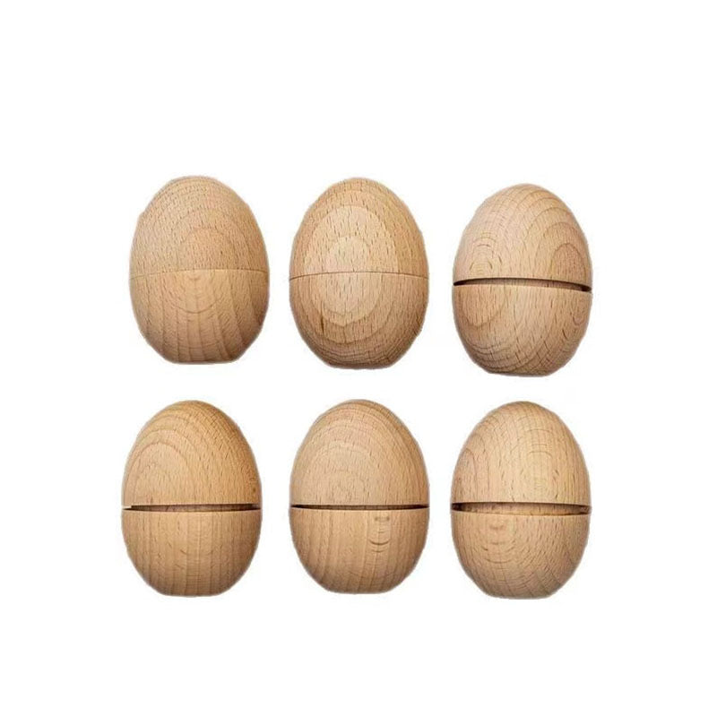 Seasonal Ornament Egg - Personalized Screw-Open Wooden Easter Egg, Custom Refillable Wood Egg for Candy & Keepsakes