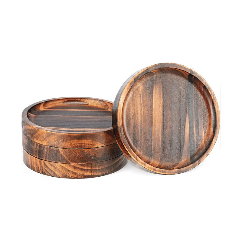 Wholesale Custom Wood Coasters - Bulk Personalized Acacia & Walnut Drink Coasters - Factory Direct Engraved Tableware for Bars, Hotels, and Corporate Gifts