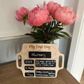 Personalized "My First Day" Wooden Chalkboard Sign - Custom Back to School Milestone Board - Reusable First Day of School Photo Prop