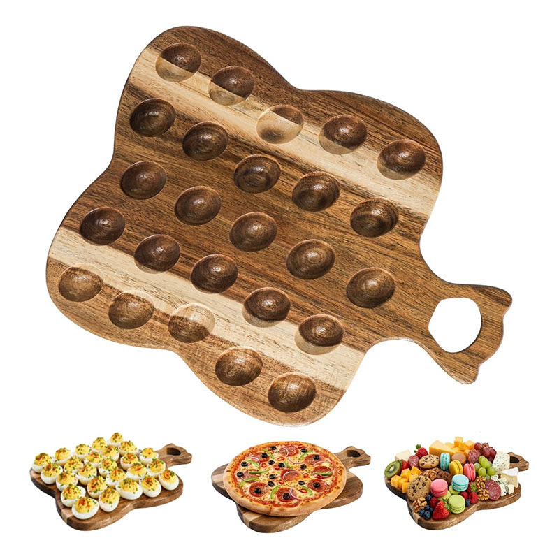 Wholesale Custom Wooden Egg Tray Holder - 12/6 Slot Solid Wood Egg Storage Rack - Factory Direct Farmhouse Kitchen Decor Countertop Organizer