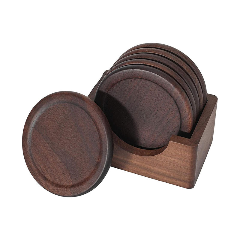 Wholesale Custom Wood Coasters - Bulk Personalized Acacia & Walnut Drink Coasters - Factory Direct Engraved Tableware for Bars, Hotels, and Corporate Gifts