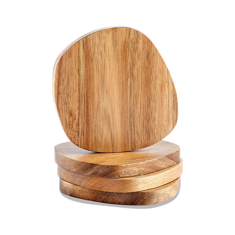 Wholesale Custom Wood Coasters - Bulk Personalized Acacia & Walnut Drink Coasters - Factory Direct Engraved Tableware for Bars, Hotels, and Corporate Gifts