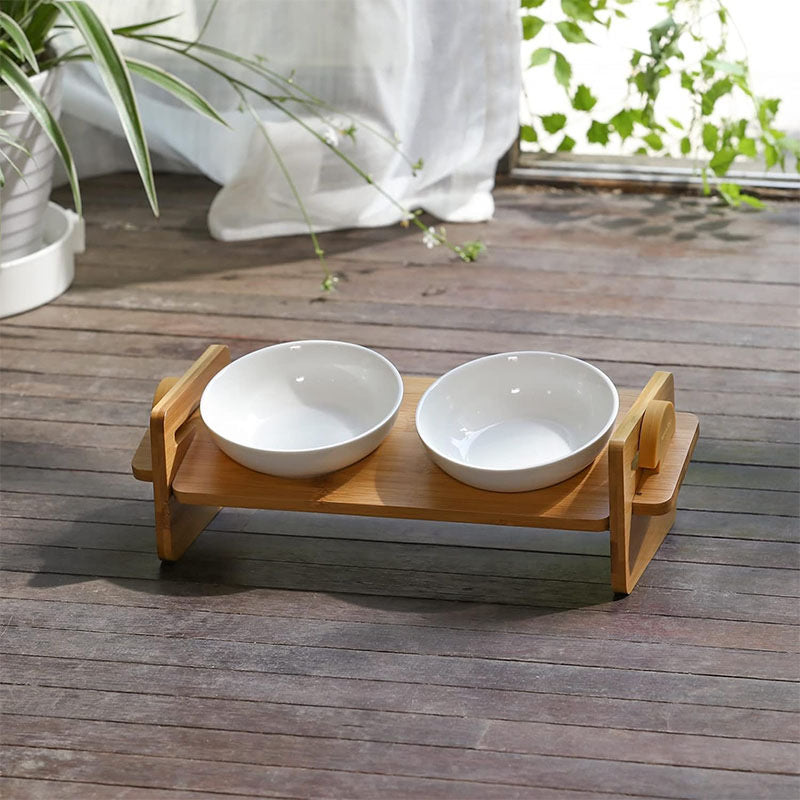 Personalized Adjustable Elevated Dog Bowls - Custom Engraved Name Raised Pet Feeder with 2 Stainless Steel Bowls - Height Adjustable for All Life Stages