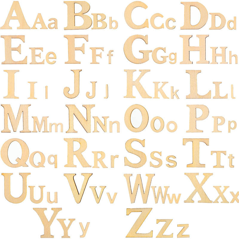 DIY Unfinished Wood Letters and Numbers - Large Wooden Alphabet for Crafts & Learning - Personalized Wooden Name Signs & Home Decor Wall Art