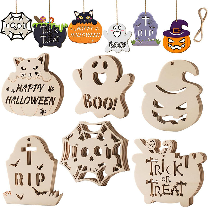 Wholesale Halloween Wooden Decorations - Unfinished DIY Wood Cutouts & Hand-Painted Ornaments - Factory Direct Halloween Party Decor - Bulk Seasonal Wood Crafts