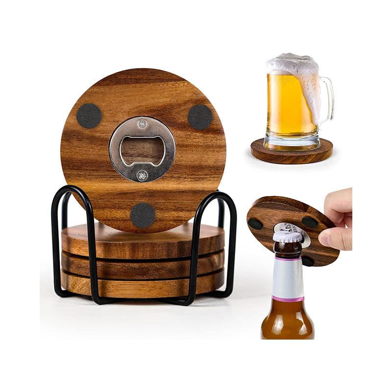 Custom Engraved "Tree of Life" Coaster & Opener Set