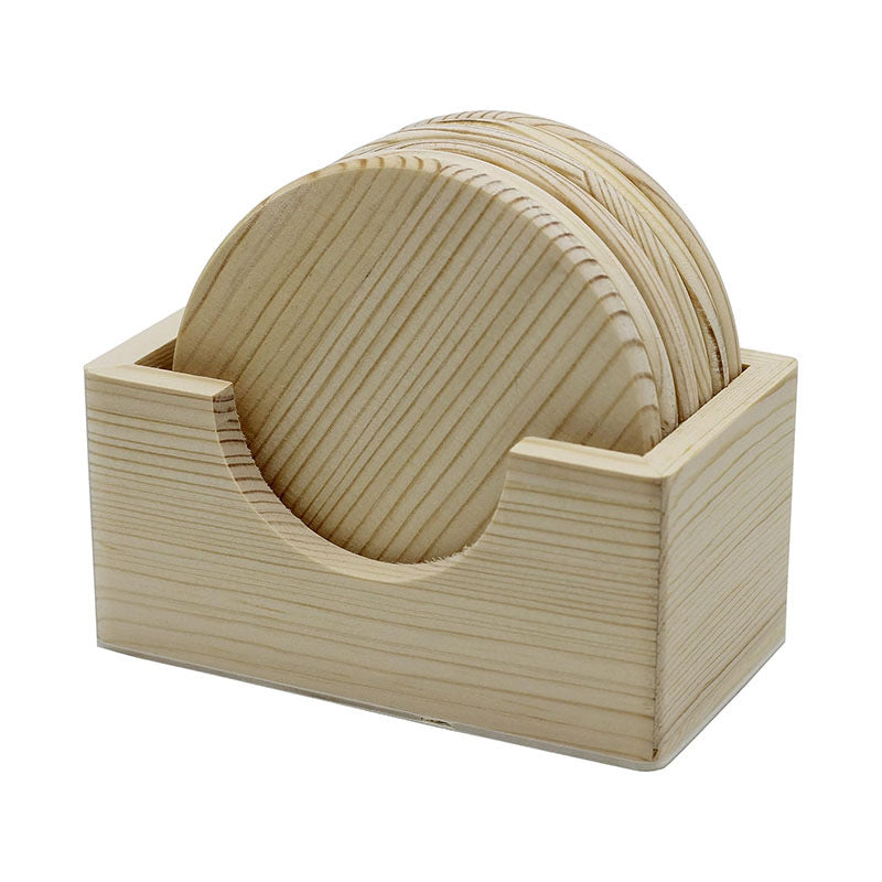 Personalized Natural Wood Slice Coasters - Custom Engraved Rustic Bark Coasters