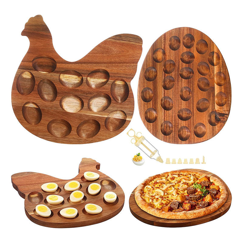 Wholesale Custom Wooden Egg Tray Holder - 12/6 Slot Solid Wood Egg Storage Rack - Factory Direct Farmhouse Kitchen Decor Countertop Organizer