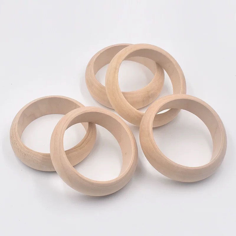 Custom Personalized Wooden Rings - Handcrafted Unfinished Wood Circles for Jewelry Making, Decor & Gifts