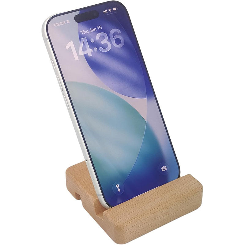 Mobile Phone Holder - Natural Hardwood Phone Stand for Desk & Nightstand, Accept Custom Orders