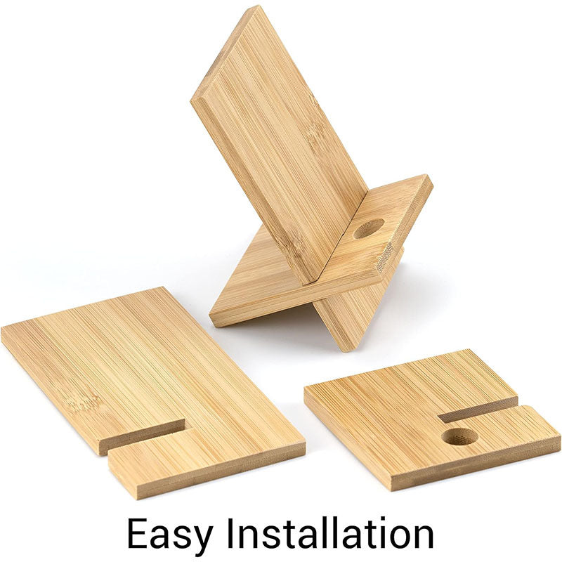 Wooden Phone Stand & Tablet Holder - Universal Desktop Dock for iPad, iPhone, Kindle - Personalized Wood Easel, Accept Custom Orders