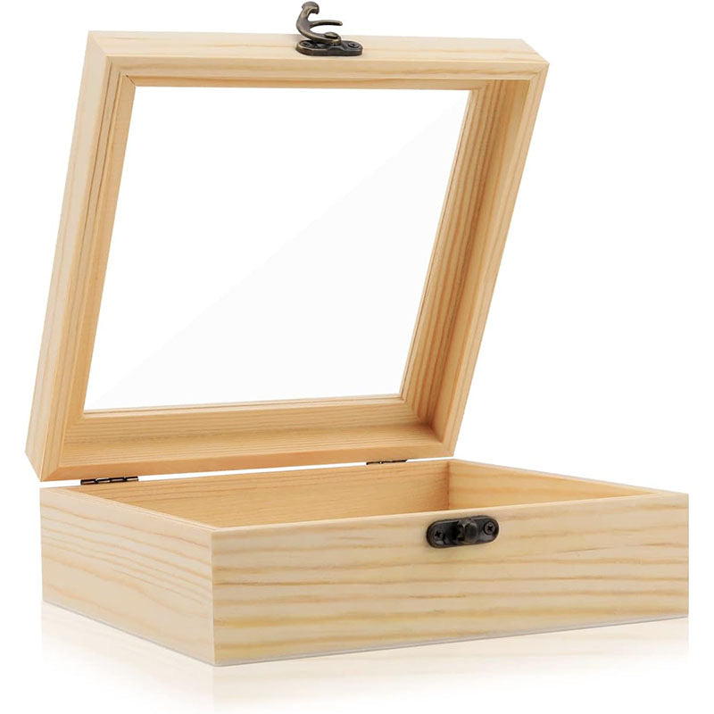 Multi-Functional Wooden Jewelry Storage Box with Clear View Lid - Stackable Jewelry Organizer, Luxury Display Case with Dividers, Accept Custom Orders