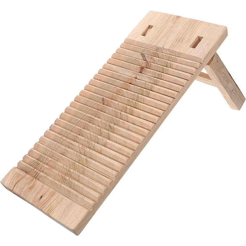Laundry Washboard - Personalized Heavy-Duty Wooden Scrub Board, Large Solid Wood Traditional Hand Washing Tool