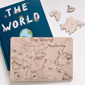 Wooden World Map Puzzle for Kids & Adults - Geography Learning Toy, Educational Jigsaw Puzzle - Personalized Wood Map, Accept Custom Orders