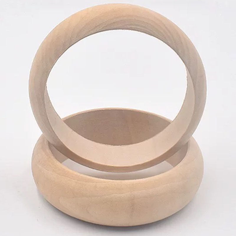 Custom Personalized Wooden Rings - Handcrafted Unfinished Wood Circles for Jewelry Making, Decor & Gifts