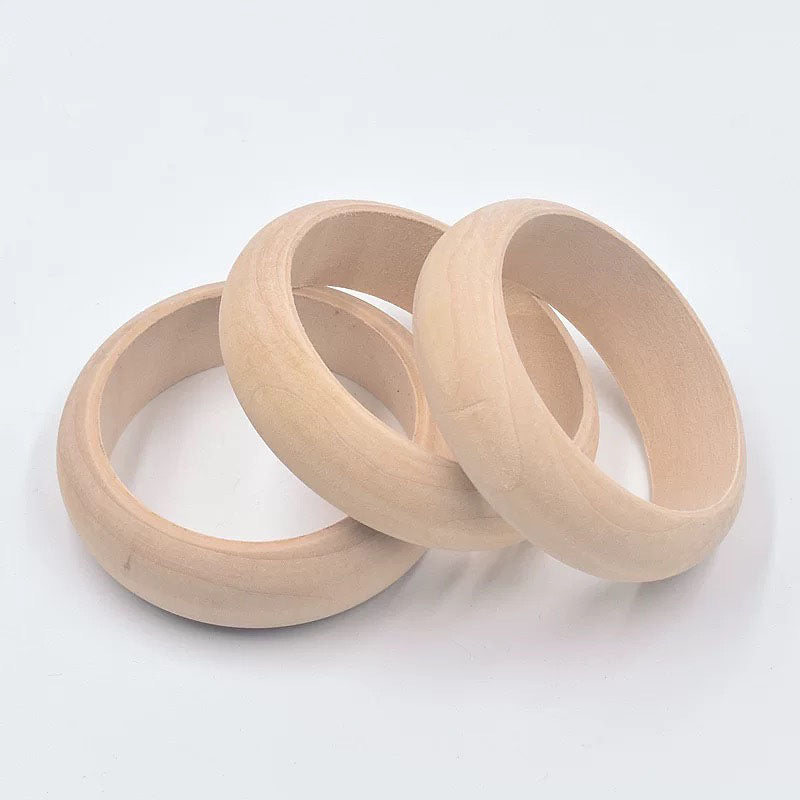 Custom Personalized Wooden Rings - Handcrafted Unfinished Wood Circles for Jewelry Making, Decor & Gifts