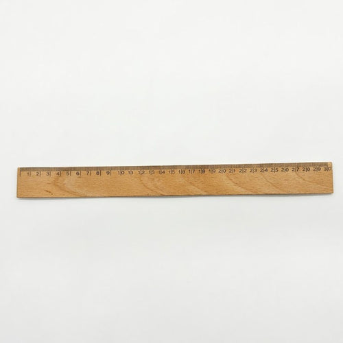 30cm Solid Beechwood Ruler - Natural Wooden Measuring Stick for Office & School, Precision Drafting Tool, Accept Custom Orders
