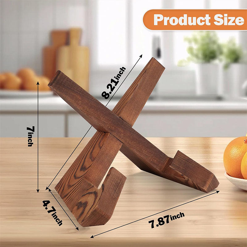 Home Decor Sculpture - Universal X-Frame Wooden Stand for Tablets, Books & Photos, Accept Custom Orders