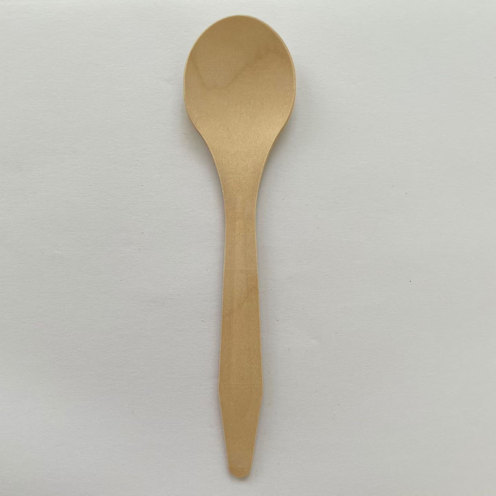 Eco-Friendly Disposable Wooden Spoons - 100% Biodegradable Birch Wood Cutlery - Bulk Compostable Utensils for Parties & Catering