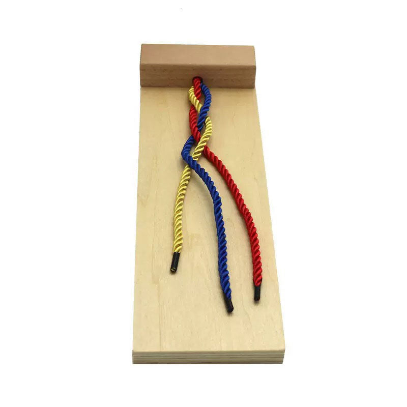 Personalized Kids' Braiding Trainer - Handcrafted Wooden Rope Weaving Board - Custom Educational Gift