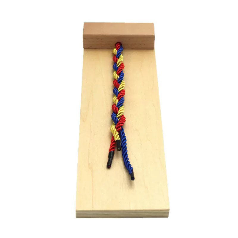 Personalized Kids' Braiding Trainer - Handcrafted Wooden Rope Weaving Board - Custom Educational Gift