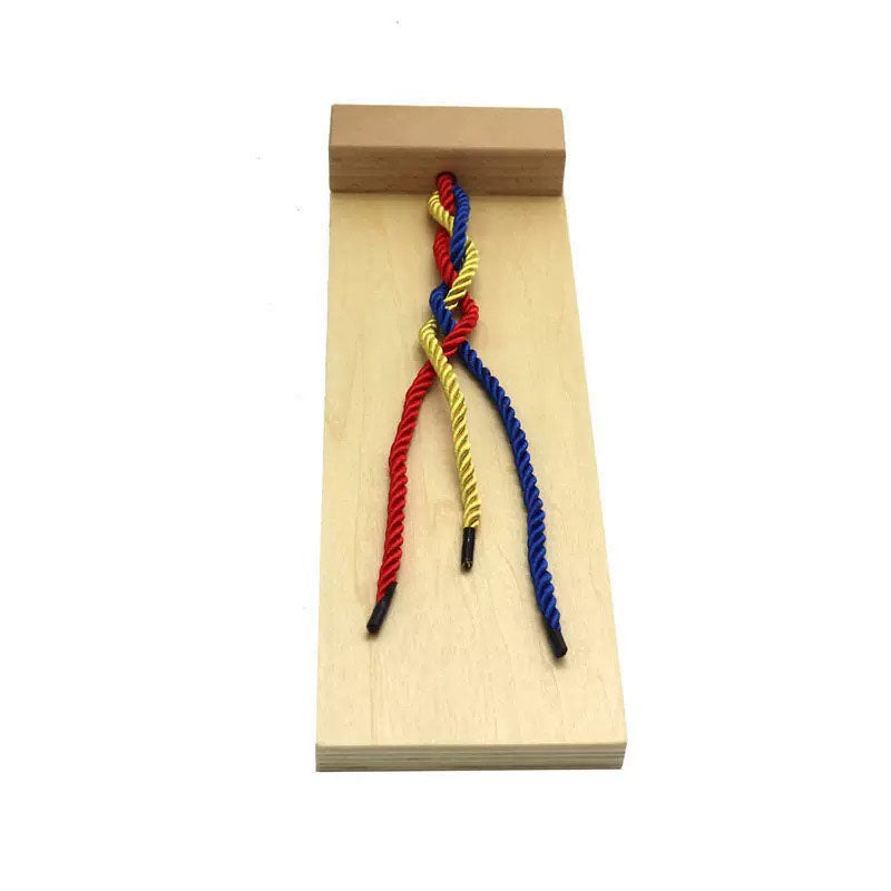 Personalized Kids' Braiding Trainer - Handcrafted Wooden Rope Weaving Board - Custom Educational Gift