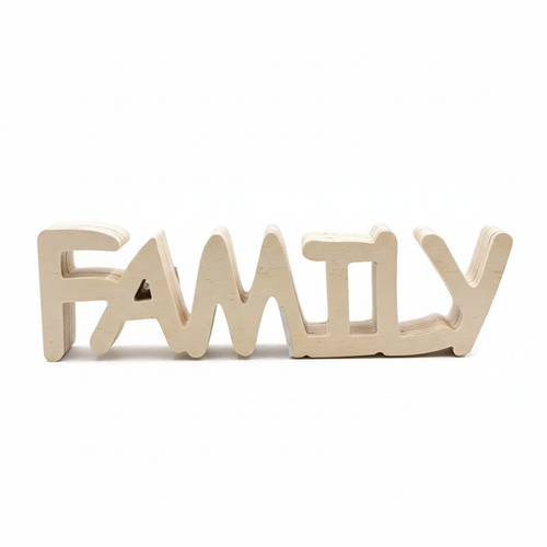 Bulk Personalized Wood Word Cutouts - Connected Script Letter Signs for Home Decor & Events - Factory Direct Custom CNC/Laser Cutting Service