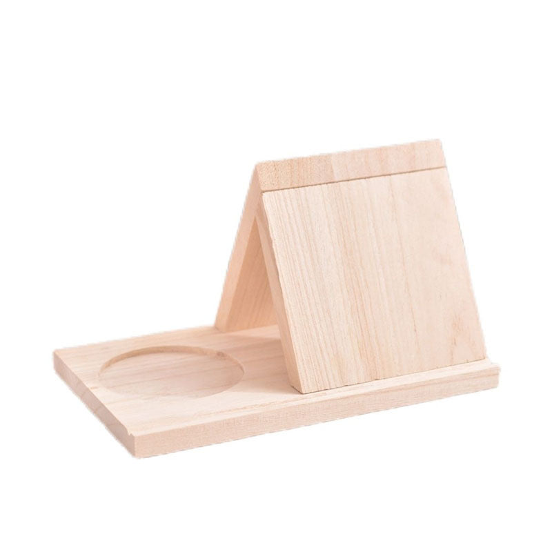 2-in-1 Wooden Desk Organizer with Phone Holder and Integrated Drink Coaster