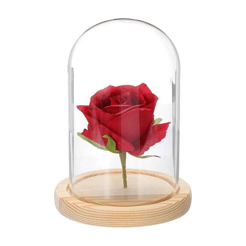 Wholesale Custom Glass Dome with Wooden Base - Factory Direct Display Cloche - Fast Lead Time High-Quality Preserved Rose Glass Shield