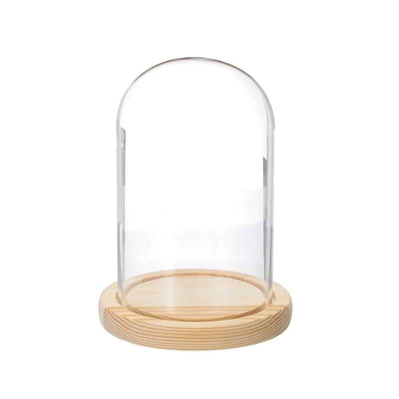 Wholesale Custom Glass Dome with Wooden Base - Factory Direct Display Cloche - Fast Lead Time High-Quality Preserved Rose Glass Shield
